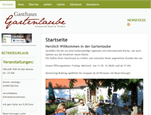 Tablet Screenshot of gasthaus-gartenlaube.de